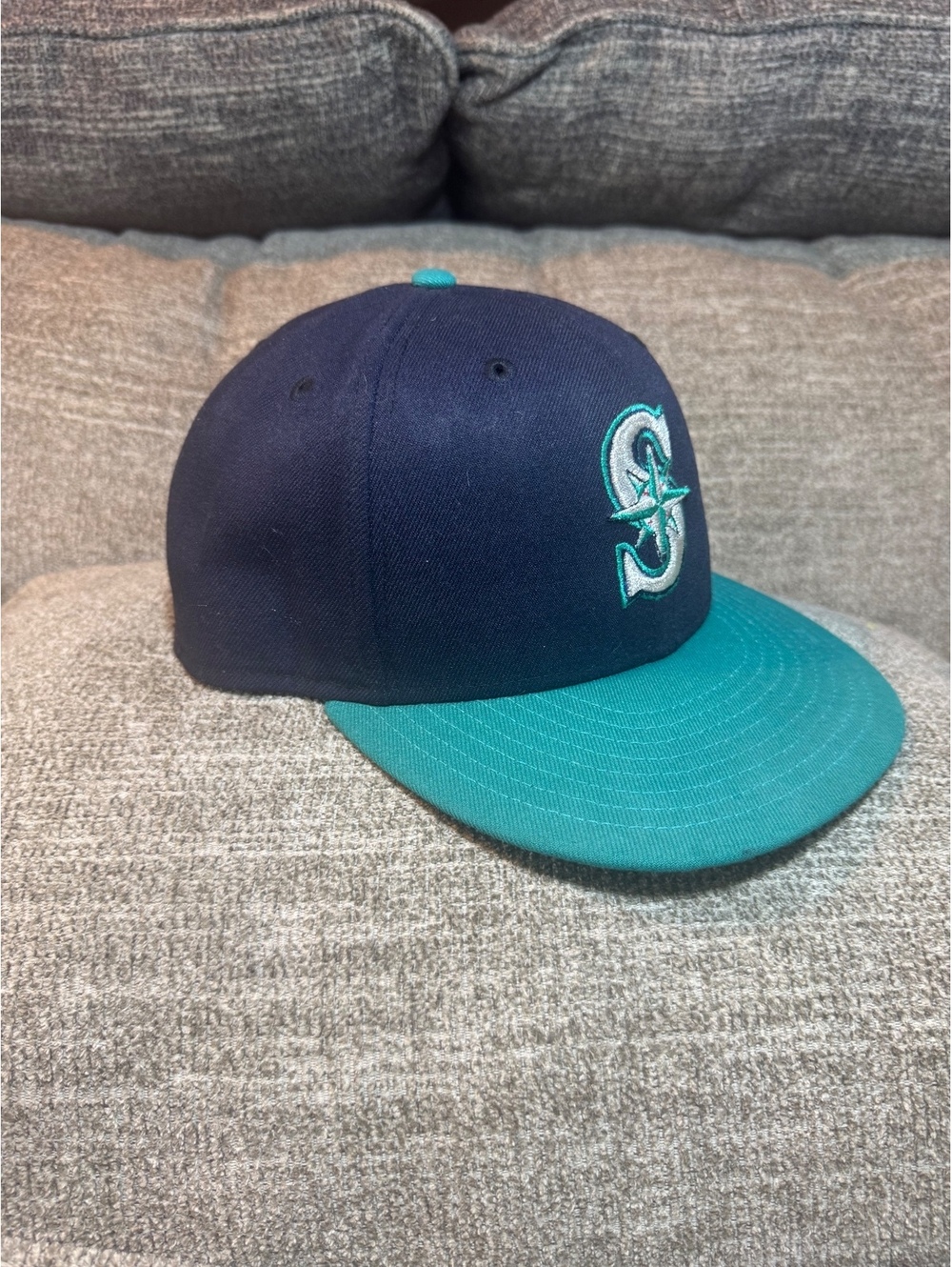 Seattle Mariners New Era 59FIFTY Fitted Hat - Size 7 5/8 - Picture 2 of 10